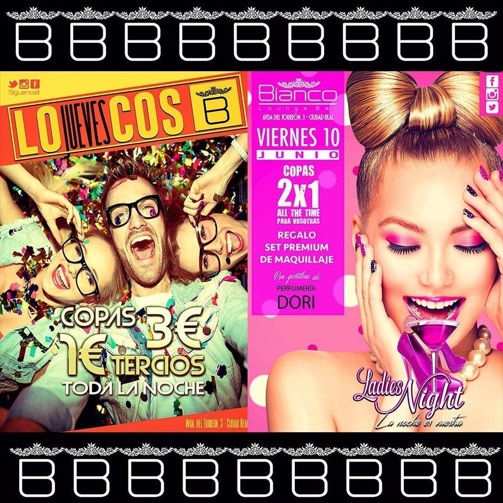 biancocr's tweet photo. #JuevesLocos sólo en @biancociudadreal con tus copas a 3 € y tus tercios a 1€ TODA LA NOCH… https://t.co/TEGu4QQ66l https://t.co/QLzcbLLssE