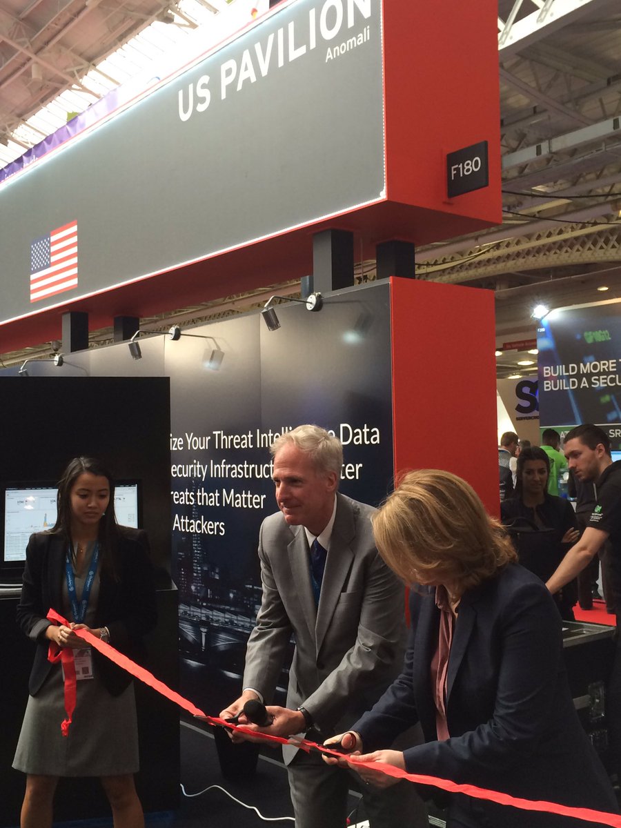 RichardStanbri1's tweet photo. Great to be at #infosec16 for US Pavilion Ribbon Cutting #Export2Europe https://t.co/nRRHuGF7Xi