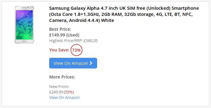 AmazonDealsBot's tweet image. It only took seconds to uncover this amazing deal using bargainbot.co.uk. How much money could you save?