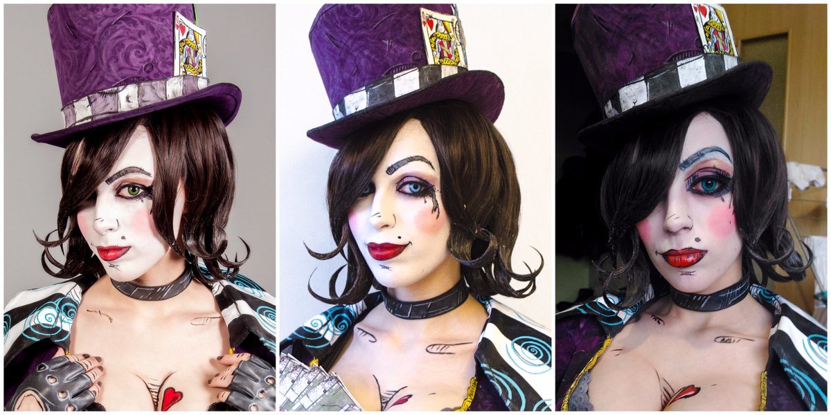 dariarooz's tweet photo. Последние 3 попытки в мейк #Moxxi Почему всегда получается по-разному? #borderlands #madmoxxi #borderlandsmakeup https://t.co/aDkFD3Vgac