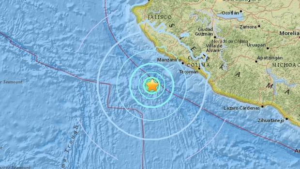 24HorasTVN's tweet photo. Sismo de 6.2 de magnitud sacude la costa occidental de México→ https://t.co/cOExtjz6hn https://t.co/d9q93S0WKo