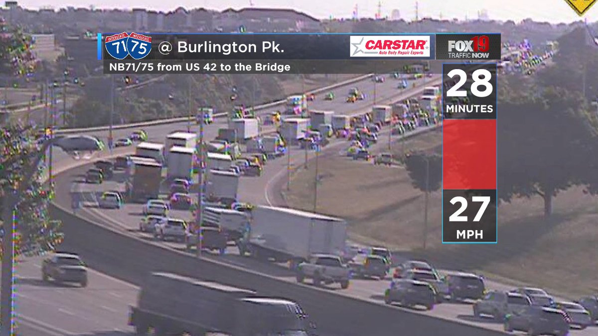 Accident NB 71/75 at Turfway on the rt. shoulder; slowing traffic from