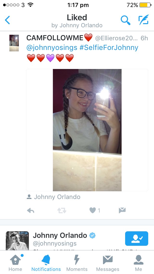 Ellierose2000_x's tweet image. THANKYOU FOR THE LIKE @johnnyosings #SelfieForJohnny ❤️❤️