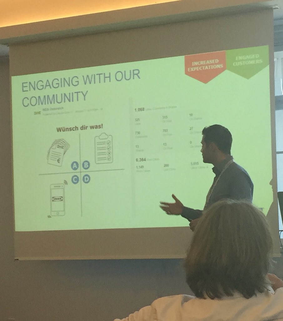 johliholzer's tweet photo. #socialmedia best practice #IKEAat - engaging with customers // David Jaffe #dlfvienna https://t.co/U5nGlxPMpn