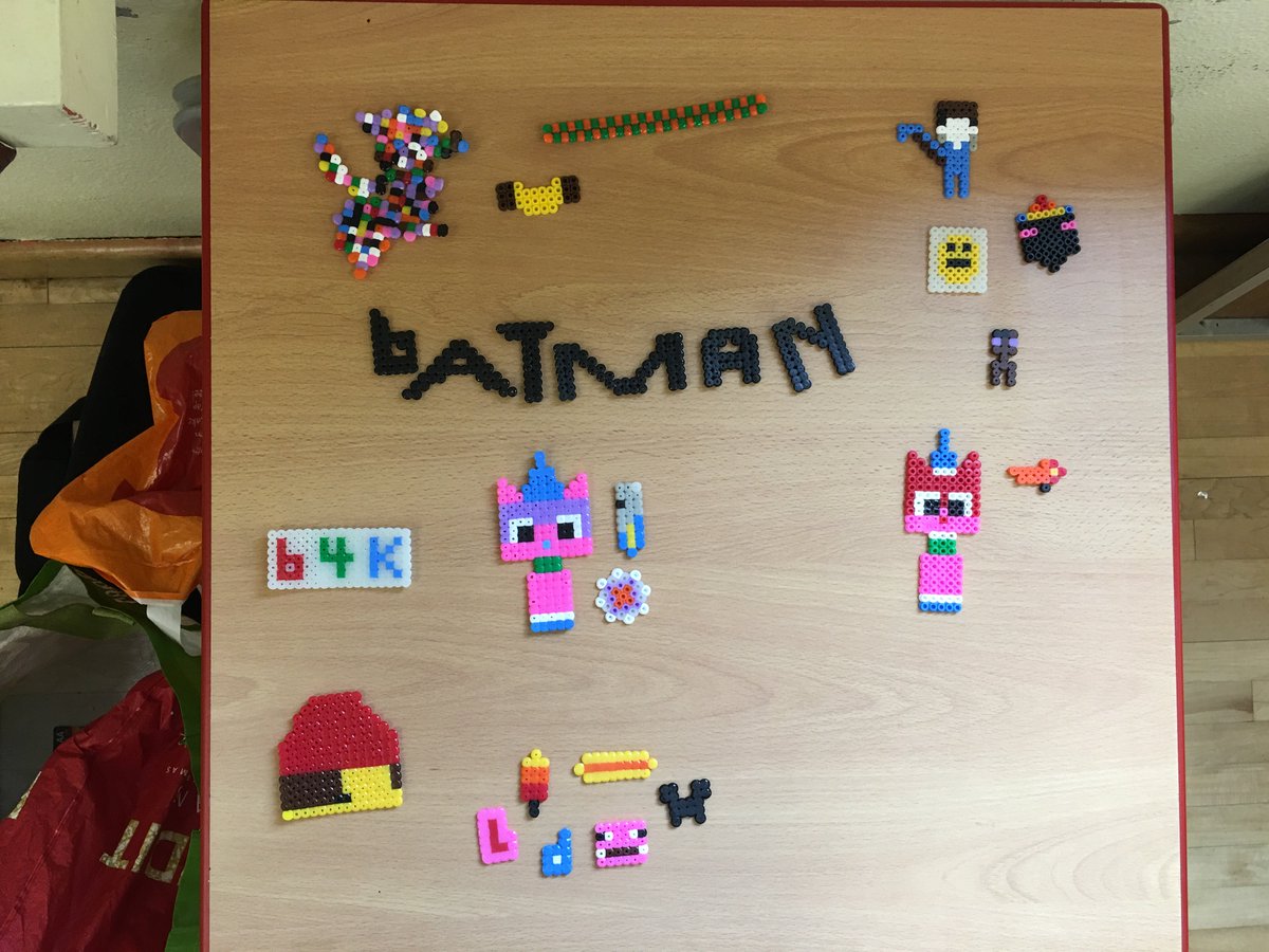 Some more <a href="/hamabeads/">Hama Beads</a> designs. Glad we spelled 'Batman' right...