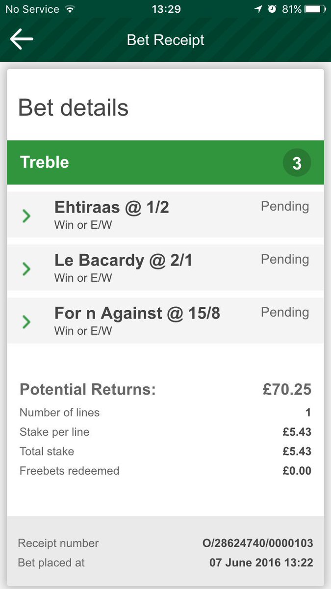mholding89's tweet photo. @myracingtips last £5 in account followed you hopefully get a return back https://t.co/xyUwQcjUZ0