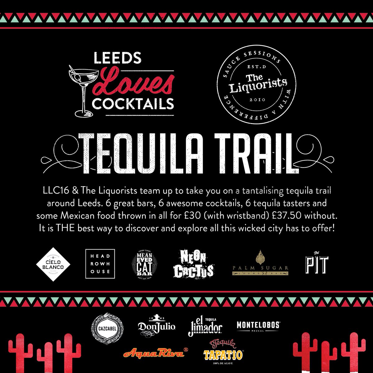 Listen up tequila fans, on Saturday we're taking you on a tequila trail! Tickets: bit.ly/1TXo31m #LLC16