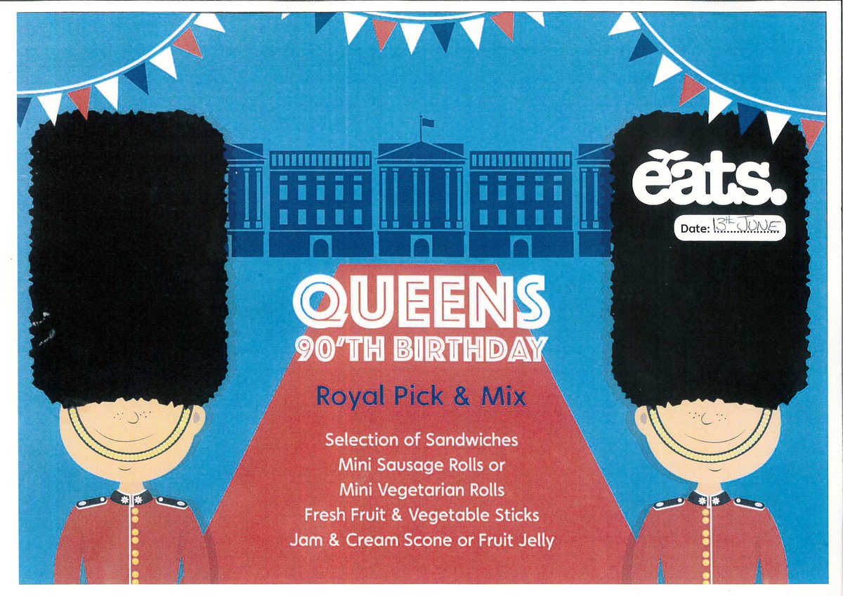 The kitchen will be celebrating the Queens 90th Birthday, Monday 13 June #Queens90thBirthday #prioryschool #lunch