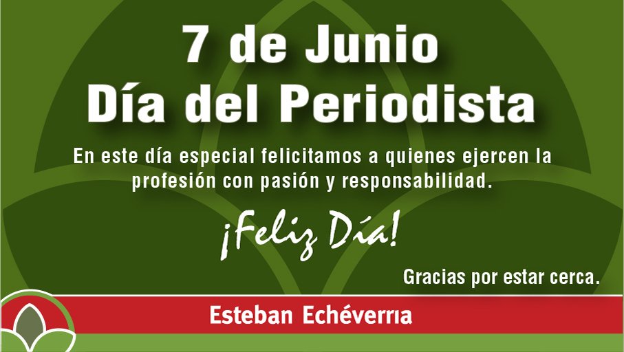 #FelizDíaDelPeriodista a todos los trabajadores de la comunicación que informan diariamente a nuestros vecinos.