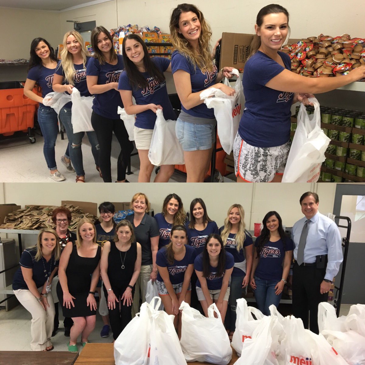 This morning the #TigersWives packed food for 700 students through <a href="/VarietyCharity/">Variety Charity</a>'s Feeding the Kids program.