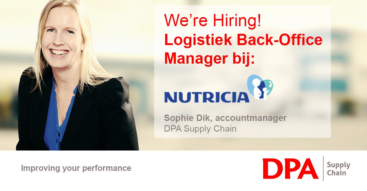 Ga jij logistieke projecten organiseren bij Nutricia? bit.ly/1rbpqfw #vacature #supplychain