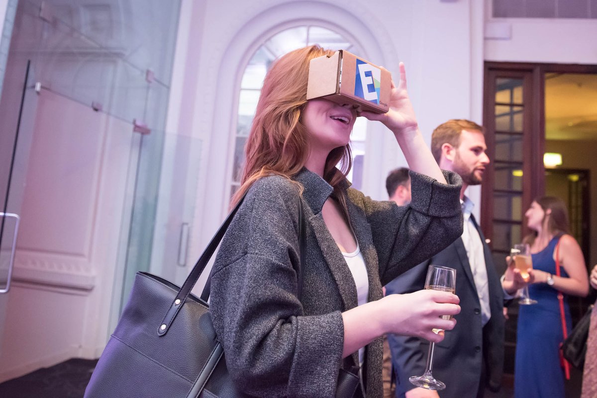 EventopediaUK's tweet photo. Lucy @RedPhotographic blending the REAL Champagne experience with the VIRTUAL experience @8Northumberland #EventVR https://t.co/6EwkL1kssJ