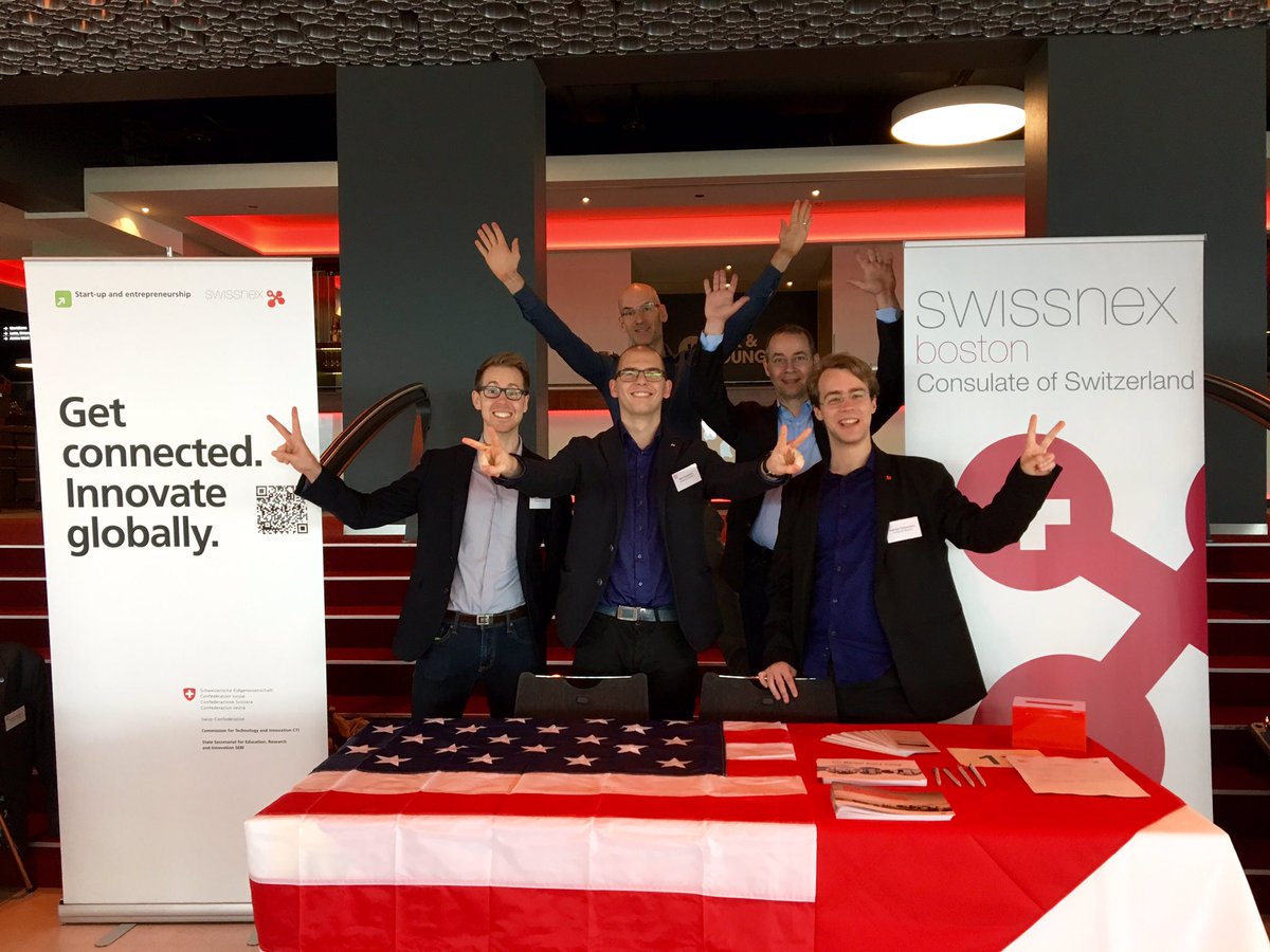 FelixMoesner's tweet photo. Amazing #SwissMedtechDay in Bern with great crowd, @swissnexIndia &amp; @swissnexBoston Alumni Cyril Mark &amp; Raphael https://t.co/QjQJqbWJLr