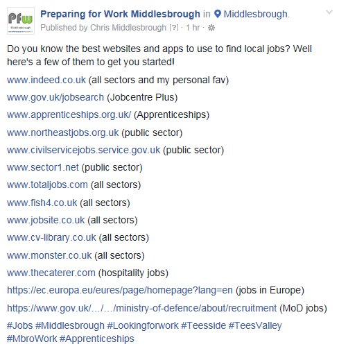 Do you Know which websites/apps to use to look for #jobs in #Middlesbrough &amp; #TeesValley? Try these! #MbroWork