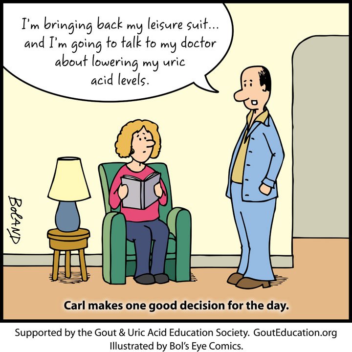 Gouteducation On Twitter Have You Seen The Latest Gout Cartoon From Bolseyecomics Goforsix And Reduce Your Risk