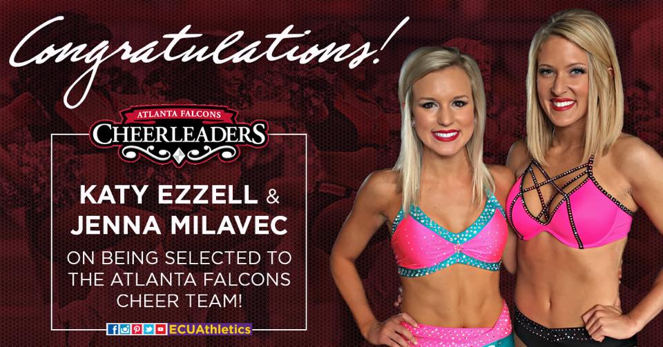 Congratulations to #ECU alumna Jenna Milavec (<a href="/ECUADPi/">ECU ADPi</a>) on making the Atlanta Falcons Cheer Team! @AlphaDeltaPi