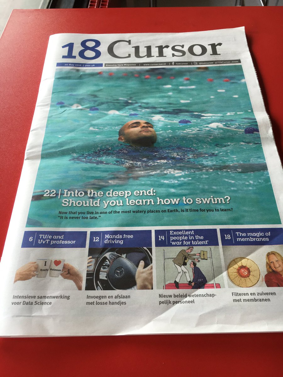 Leuk stukje over zwemmen in <a href="/tuecursor/">TU/e Cursor</a>  ! It is never too late to learn how to swim! :)