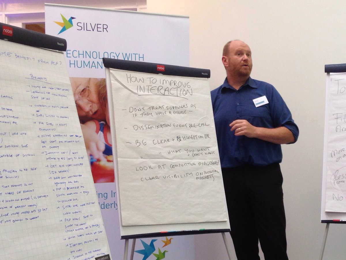 SILVERPCP's tweet photo. @andybleaden presenting how to improve interaction with contractors #SilverFinalevent #Amsterdam #eHealthweek https://t.co/OKTY7z1QMv