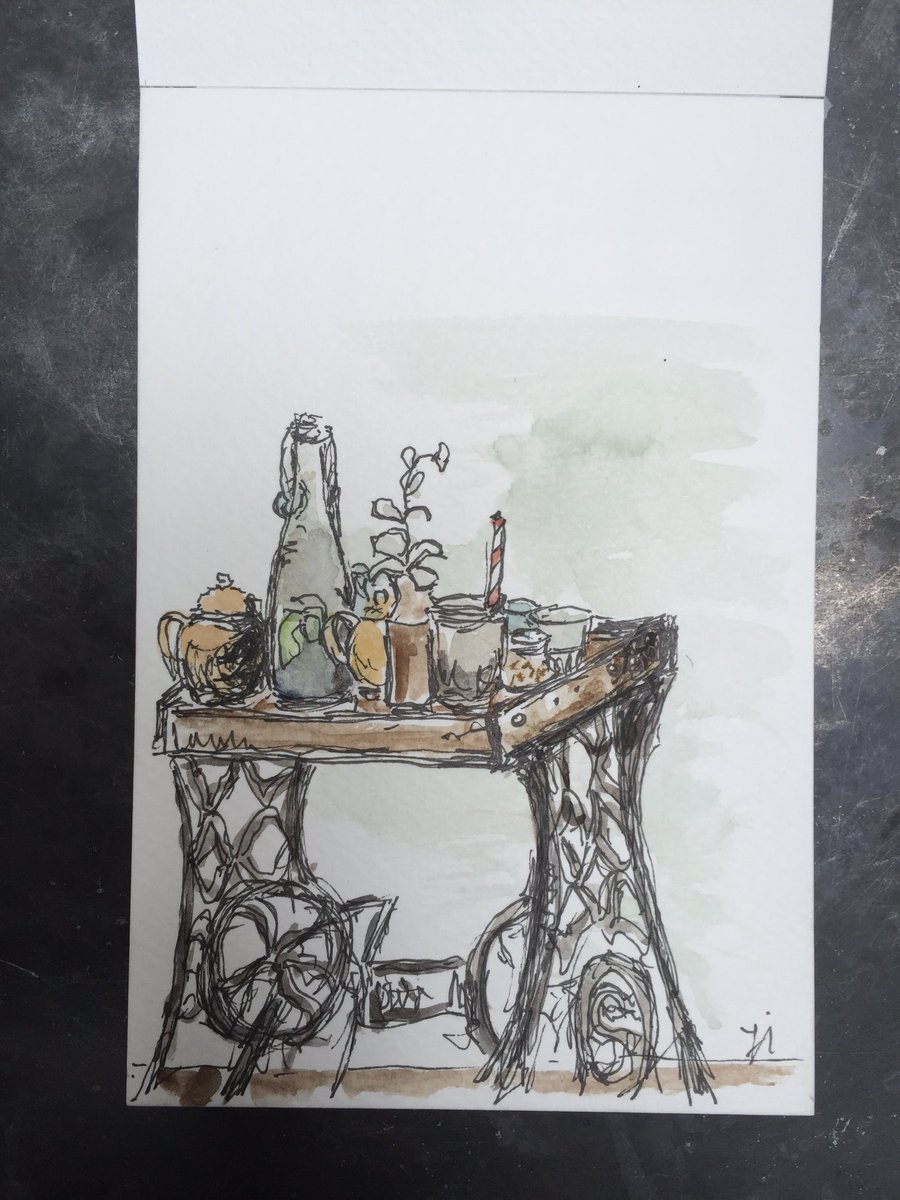 FifiDoulaBlonde's tweet image. @maisondetrecafe #greatlunch #asianbowl #Highbury #art #watercolour #postcard #viewpoint #lovelondon #drawing #love