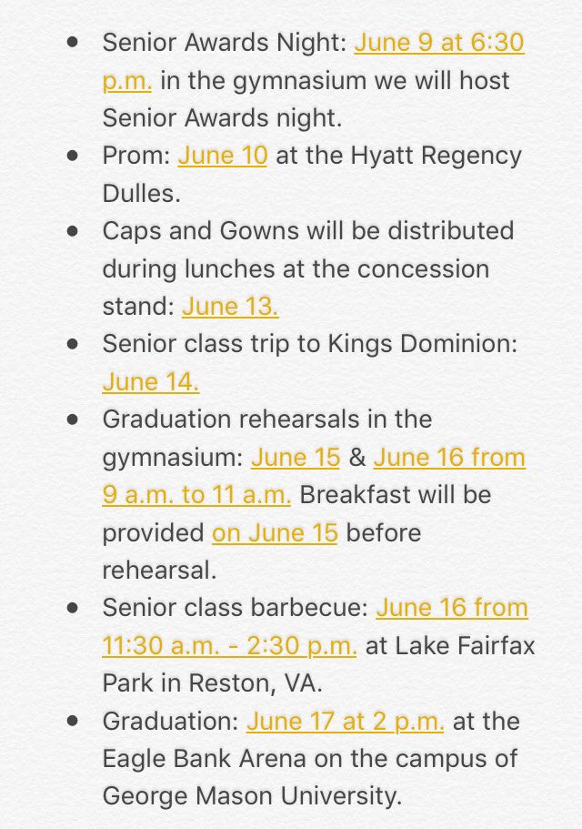SLsentinel's tweet photo. Only 10 more days till graduation! 🎉🎓 Below are final exam schedules and the senior activities schedule: https://t.co/f0ZOgCjTKu