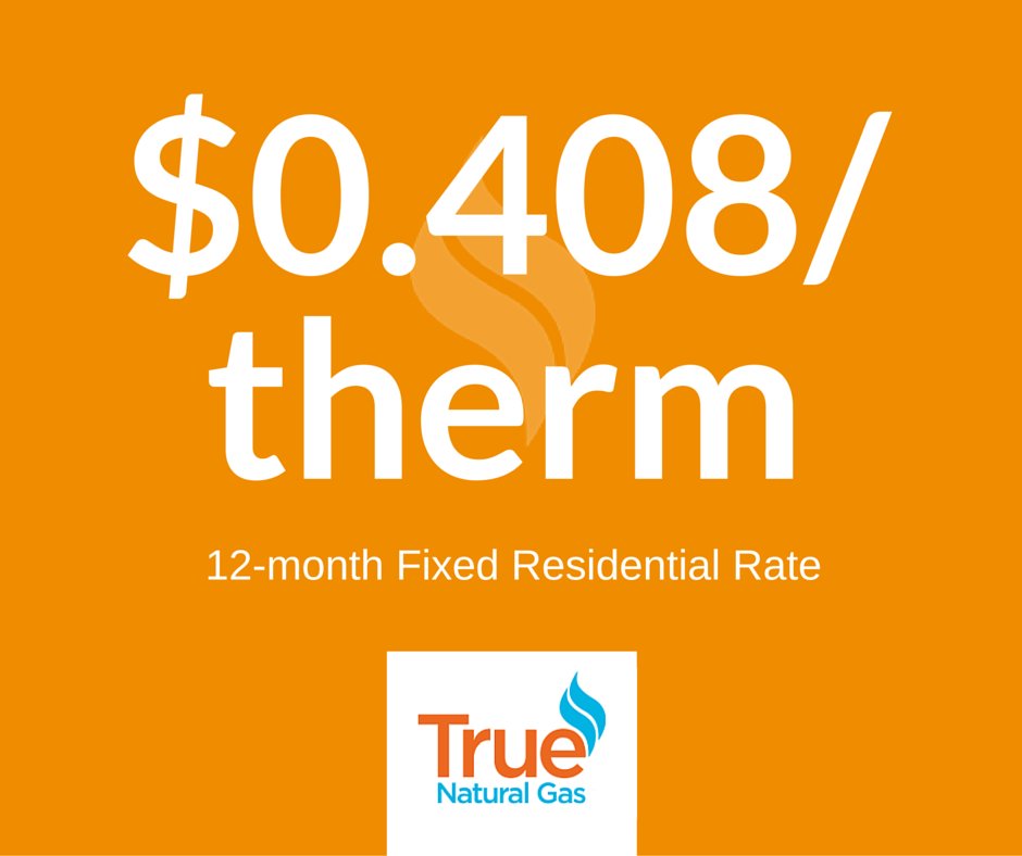 TrueNaturalGas's tweet image. Switch to TNG for one of the lowest 12mo fixed residential rate in GA: $0.408/therm! Click: bit.ly/1eGEtaY.