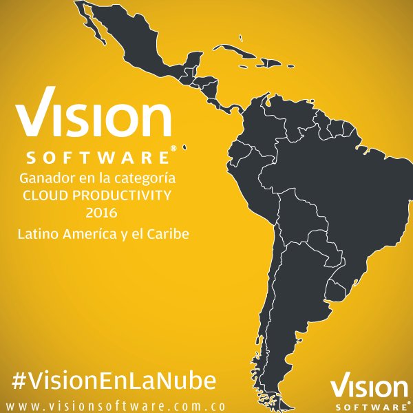 VisionSoftwareO's tweet image. ¡Somos ganadores en la categoría #CloudProductivity para Latino América y el Caribe! #VisiónEnLaNube #WPC16