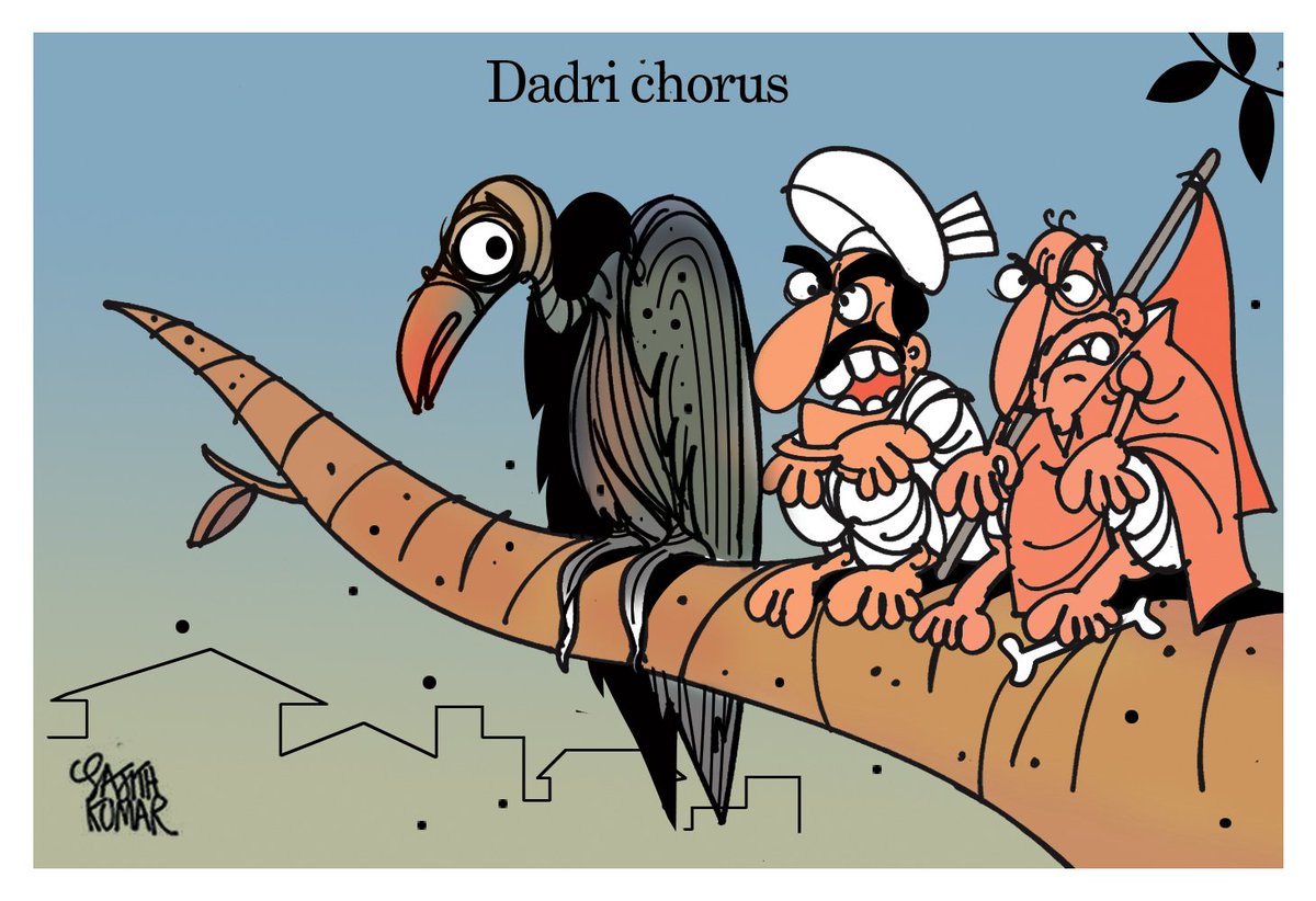 sajithkumar's tweet photo. #Dadri #DadriLynching #DadriReport #DadriHateSpeech
Dadri Chorus! My cartoon. https://t.co/5seZeOTHl8