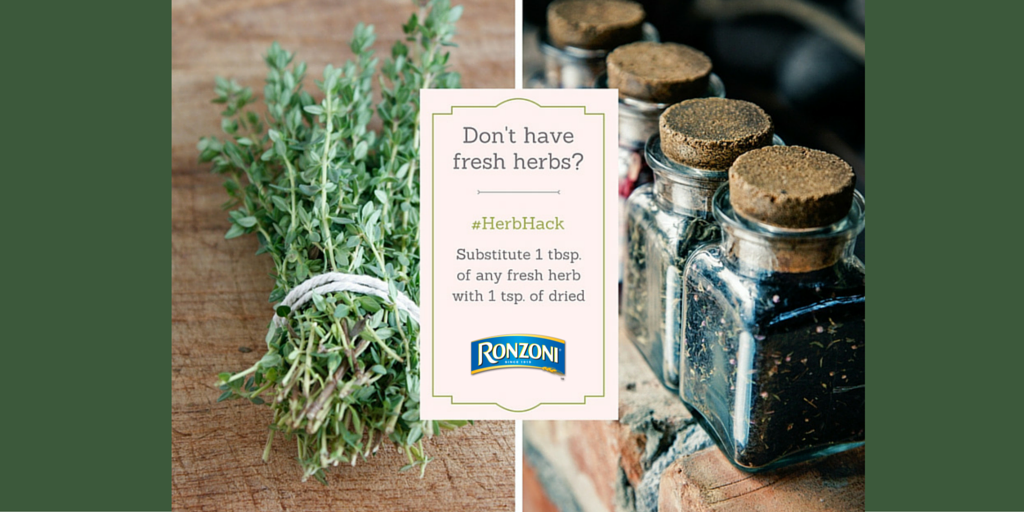 ronzonipasta's tweet image. #HerbHack: 1 tablespoon fresh herbs = 1 teaspoon of dried herbs. #NationalHerbsAndSpicesDay