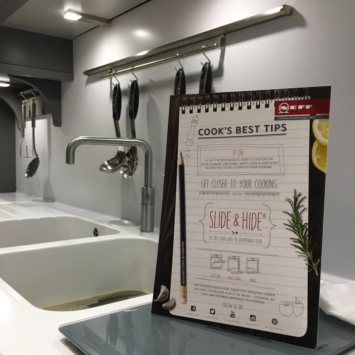 gc_interiors's tweet photo. Some of @_BakeitYourself's top cooking tips on display in our showroom! https://t.co/OVTN8Kbby1