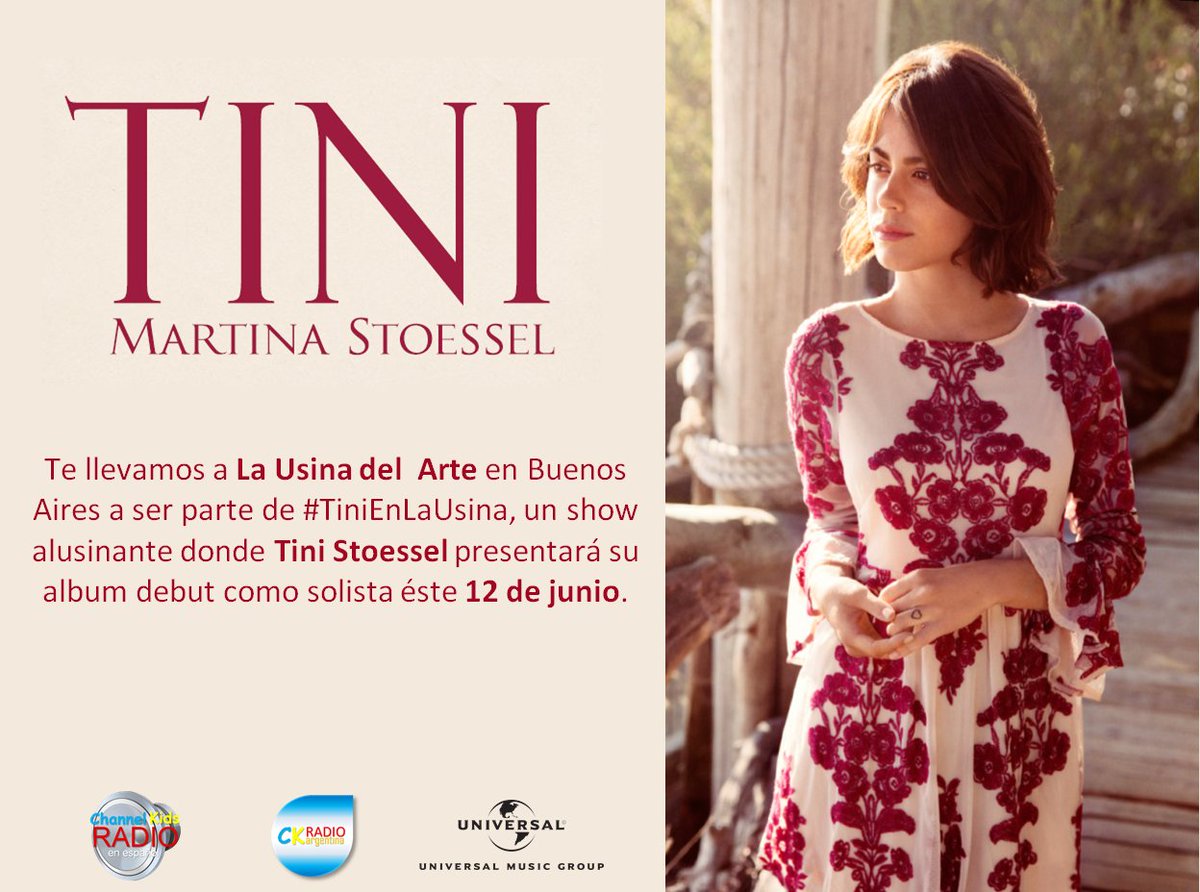 CKRadioArg's tweet photo. No te podés perder a #TiniEnLaUsina tenemos pases para que seas parte del primer show solista de @TiniStoessel https://t.co/FifBJC6udm