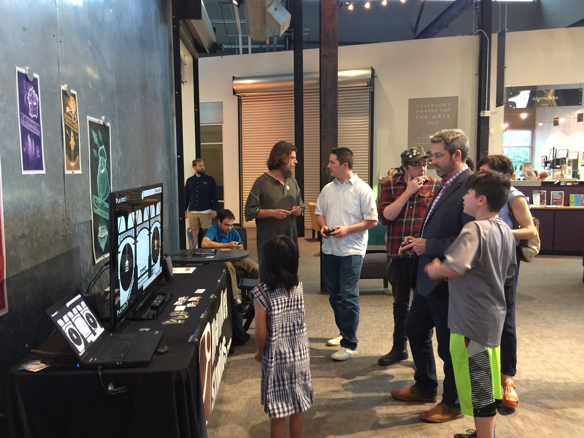 WUCoT's tweet photo. Wilmu hosted a game event at the Delaware Contemporary Center for the Art Loop and showcased Blind Blades!! https://t.co/Hrfy6w1z3P