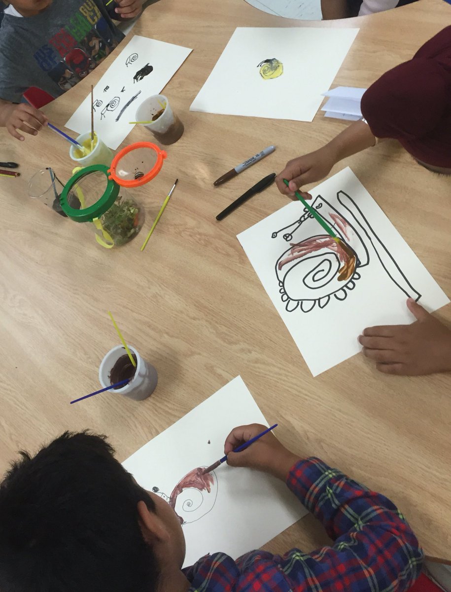 Ms_MSieben's tweet photo. Inspired by our snails students are observing and painting. https://t.co/63HN8jnLxg