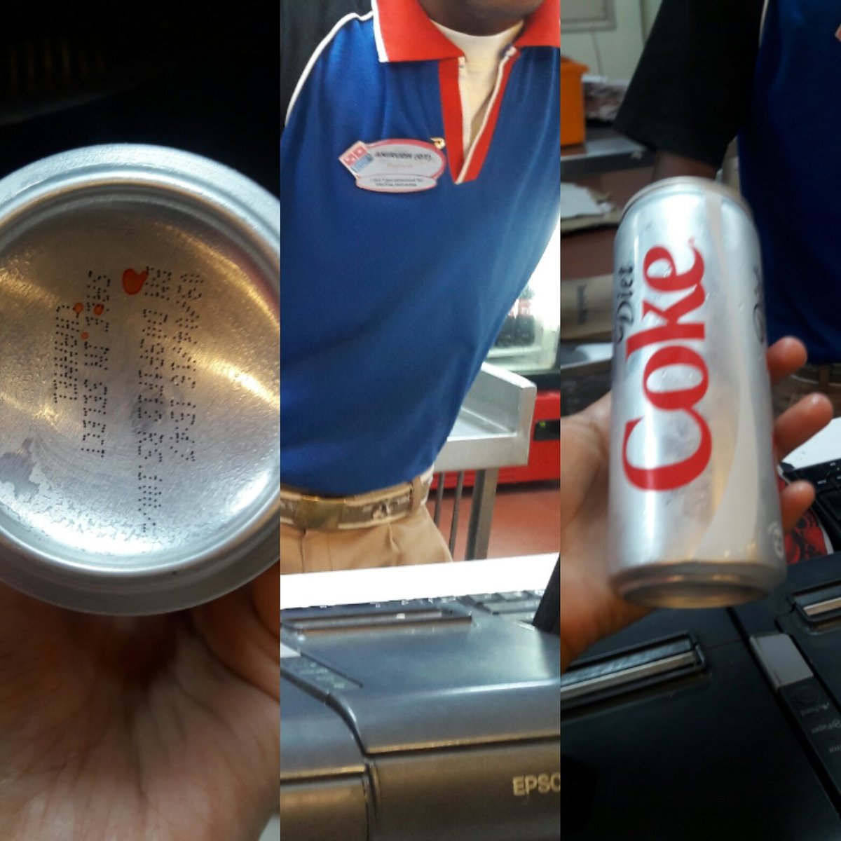 _shivanibajpai's tweet photo. @dominos_india selling #DietCoke @rs. 100 which is available everwhere @rs. 35. Didn't expect you'd cheat customers. https://t.co/UjpLdchivH