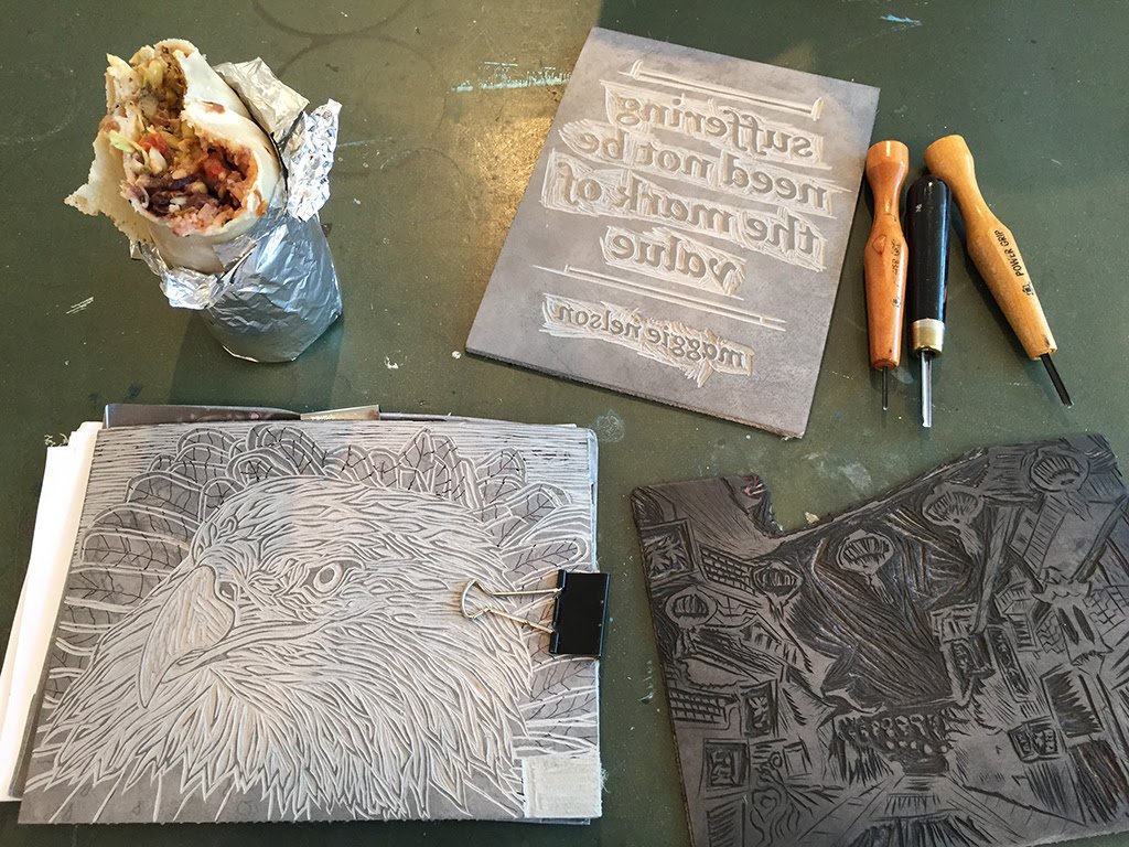 Aaaand attention aspiring printmakers! Learn how to carve and ink lino plates with us!  >> > ow.ly/QuOv3010Kwj
