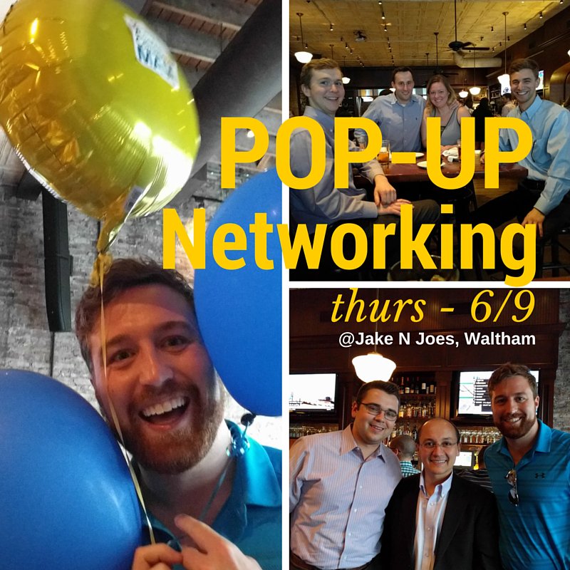 YoungAgentsMA's tweet photo. #YACMA at Jake n JOES Waltham for #PopUpNetworking. Bring someone New to #insurance & win a prize. Thurs 6/9. https://t.co/E4Oqf2EmyM