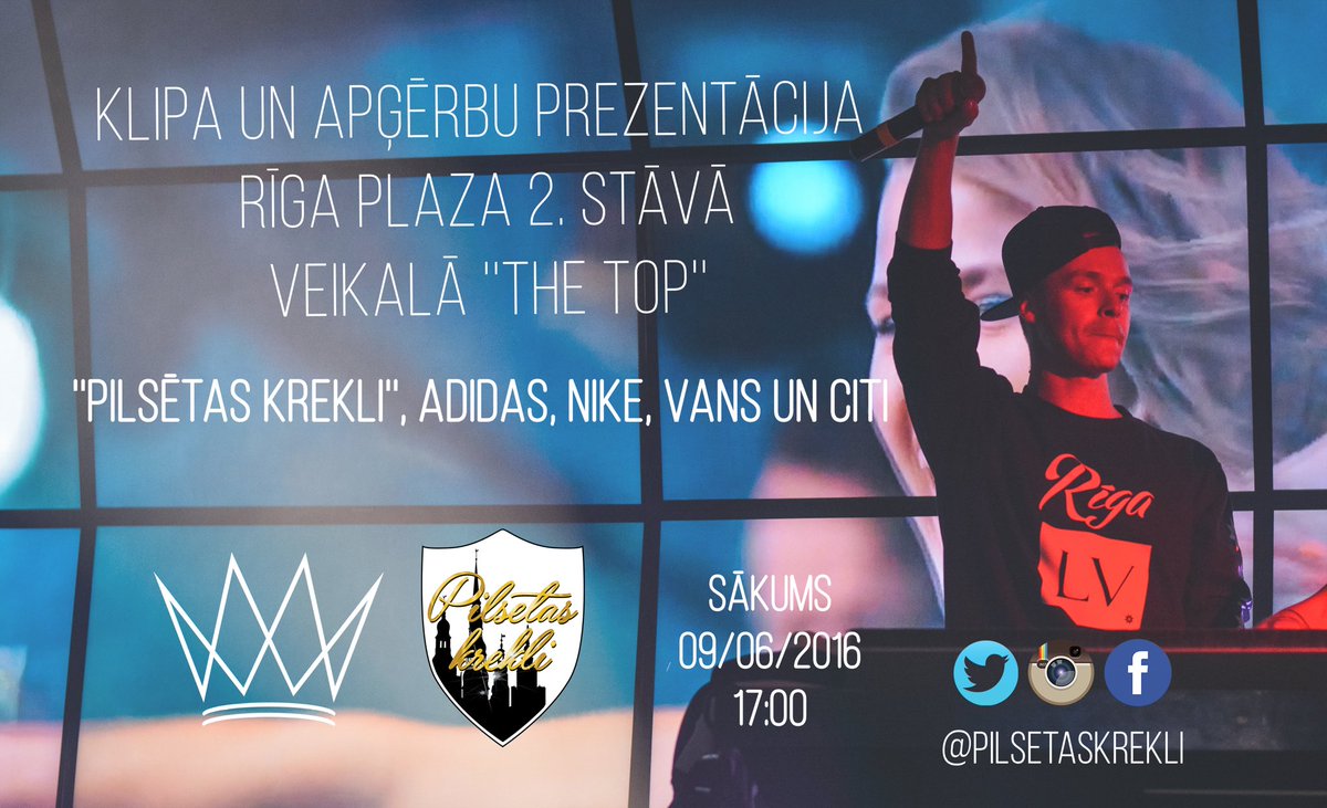 Šo ceturtdien no 17:00 līdz 18:15 jaunā video un apģērbu prezentācija veikalā "THE TOP" t/c Rīga Plaza 2. stāvā