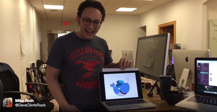 Docker's tweet photo. Congrats to #DockerVideo winners @DevsClimbRock &amp; @tomverelst - see you at @DockerCon 2016! https://t.co/8S3EBiI9es https://t.co/0UO7okGOMX
