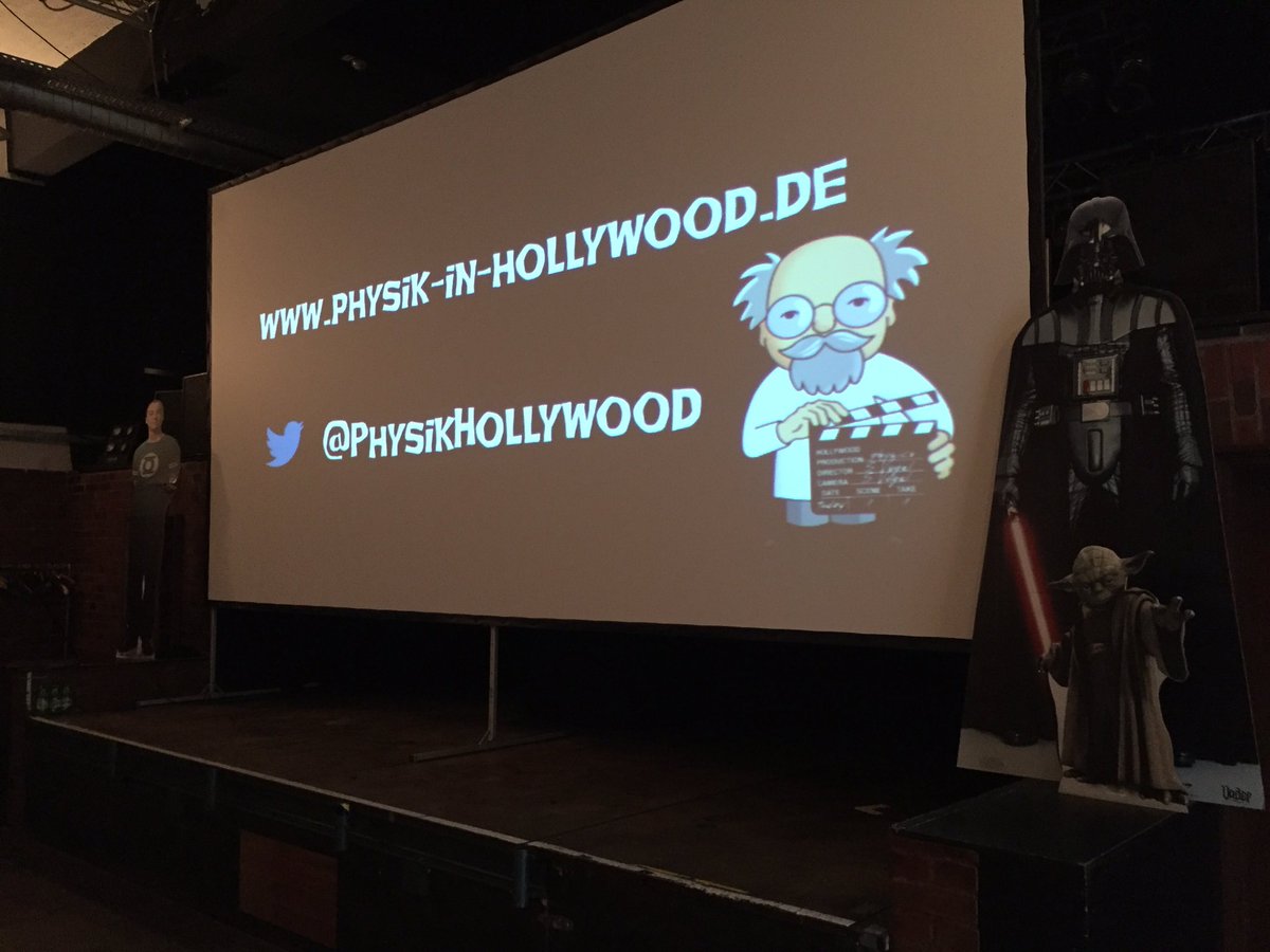 #PhysikinHollywood gleich im <a href="/kuba_juelich/">Kulturbahnhof</a> , die special guests sind schon da! <a href="/bigbangtheory/">The Big Bang Theory</a> <a href="/starwars/">Star Wars</a>