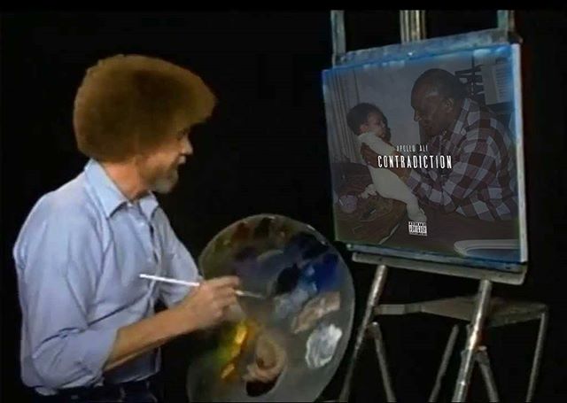 ApolloAliMusic's tweet photo. A picture is worth 1,000 words. #BobRoss #Contradiction #ApolloAli #Camden #Thorobred https://t.co/ecf3YLihXi