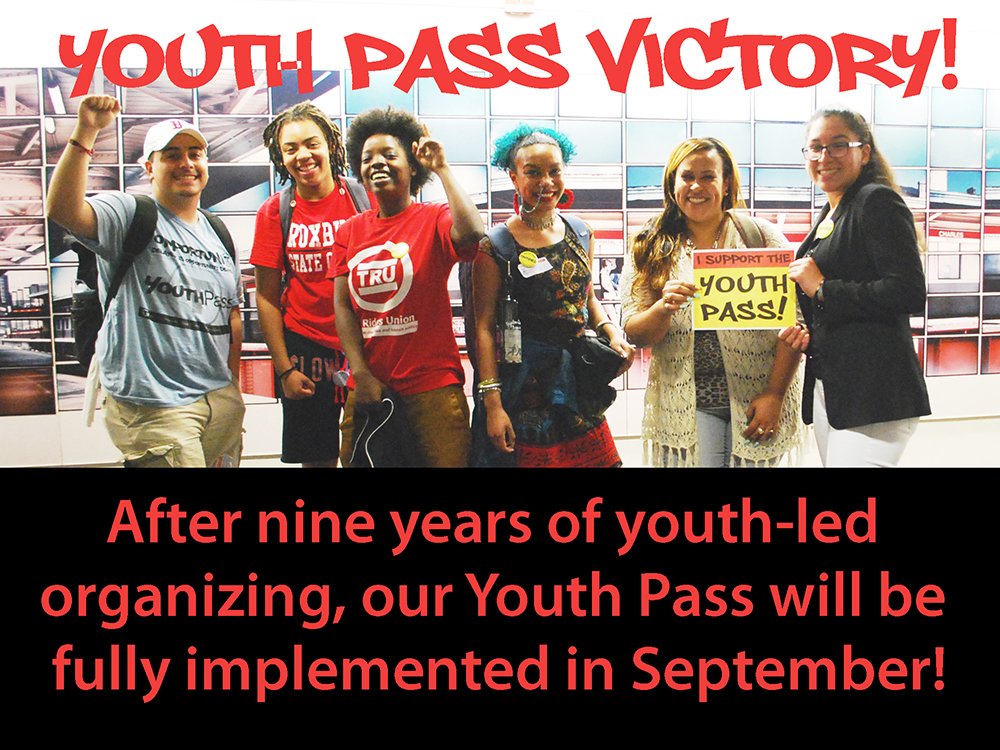 AceEJ's tweet photo. This victory is a testament to the dedication &amp; vision of 1,000s of youth who have fought for an #MBTA #YouthPass! https://t.co/JkJrp6ZI6w