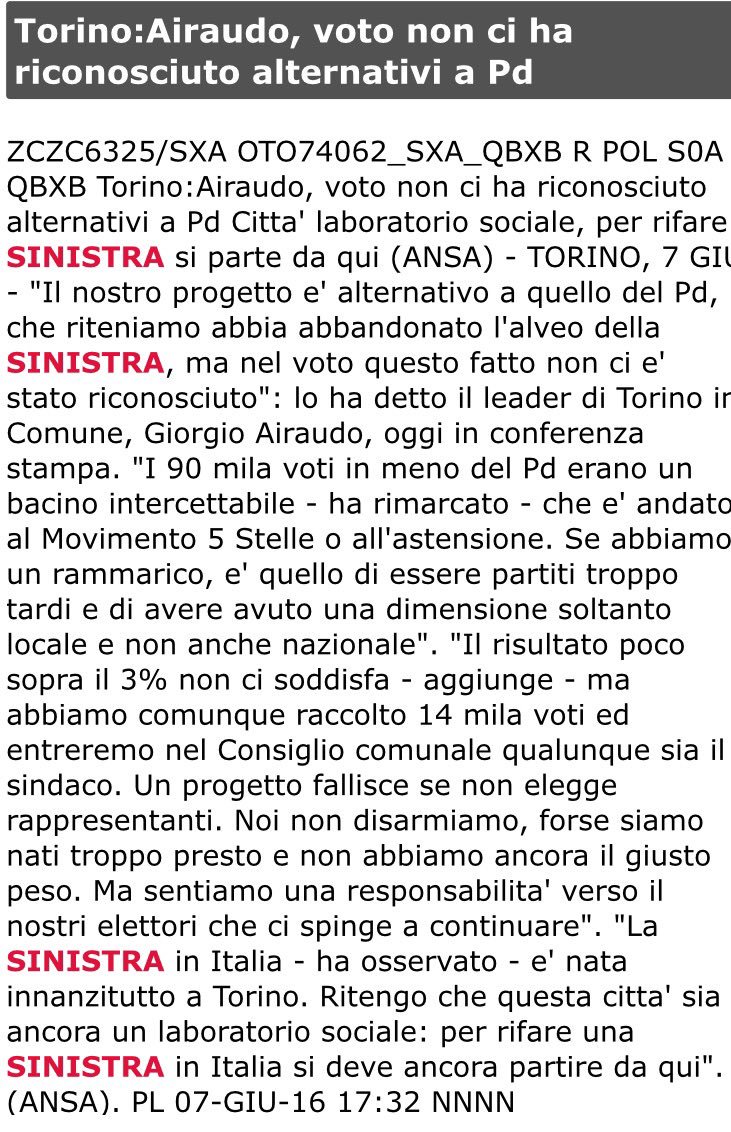 Sinistrait_'s tweet image. #Torino @GAiraudo : voto non ci ha riconosciuto alternativi al Pd