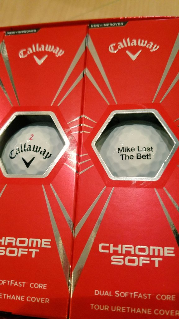 PTI's tweet photo. S/O to @CallawayGolf for the new toys! Sidenote:Tony says Mike still has to actually PAY for more to settle the bet https://t.co/FCM6OrL064