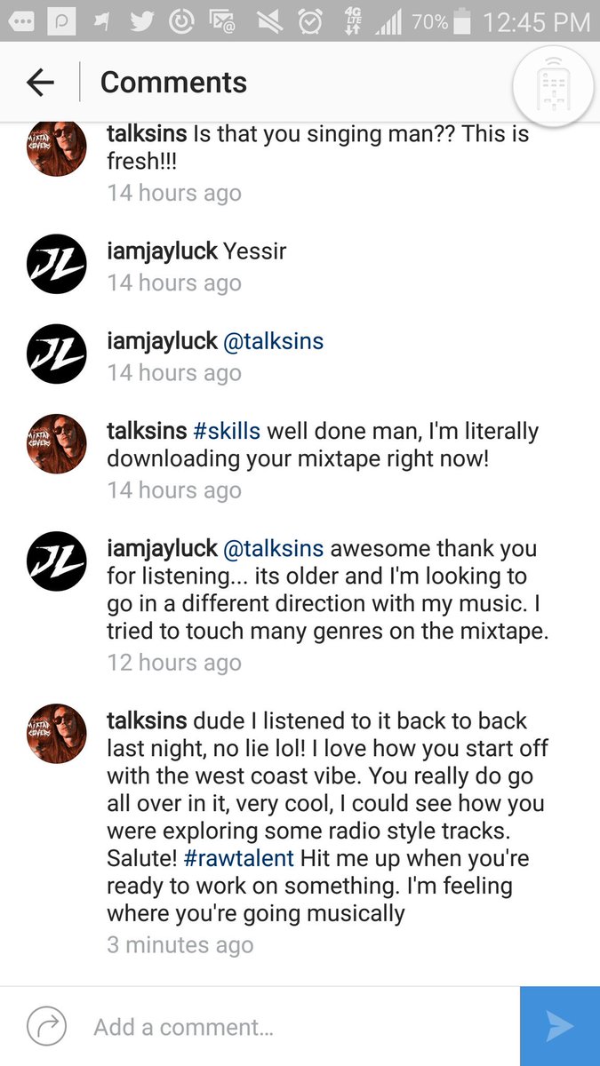 sauceysounds's tweet photo. #TalkSins on the beat... shot ya boy some real feedback... #thanks. https://t.co/azxAheazXM