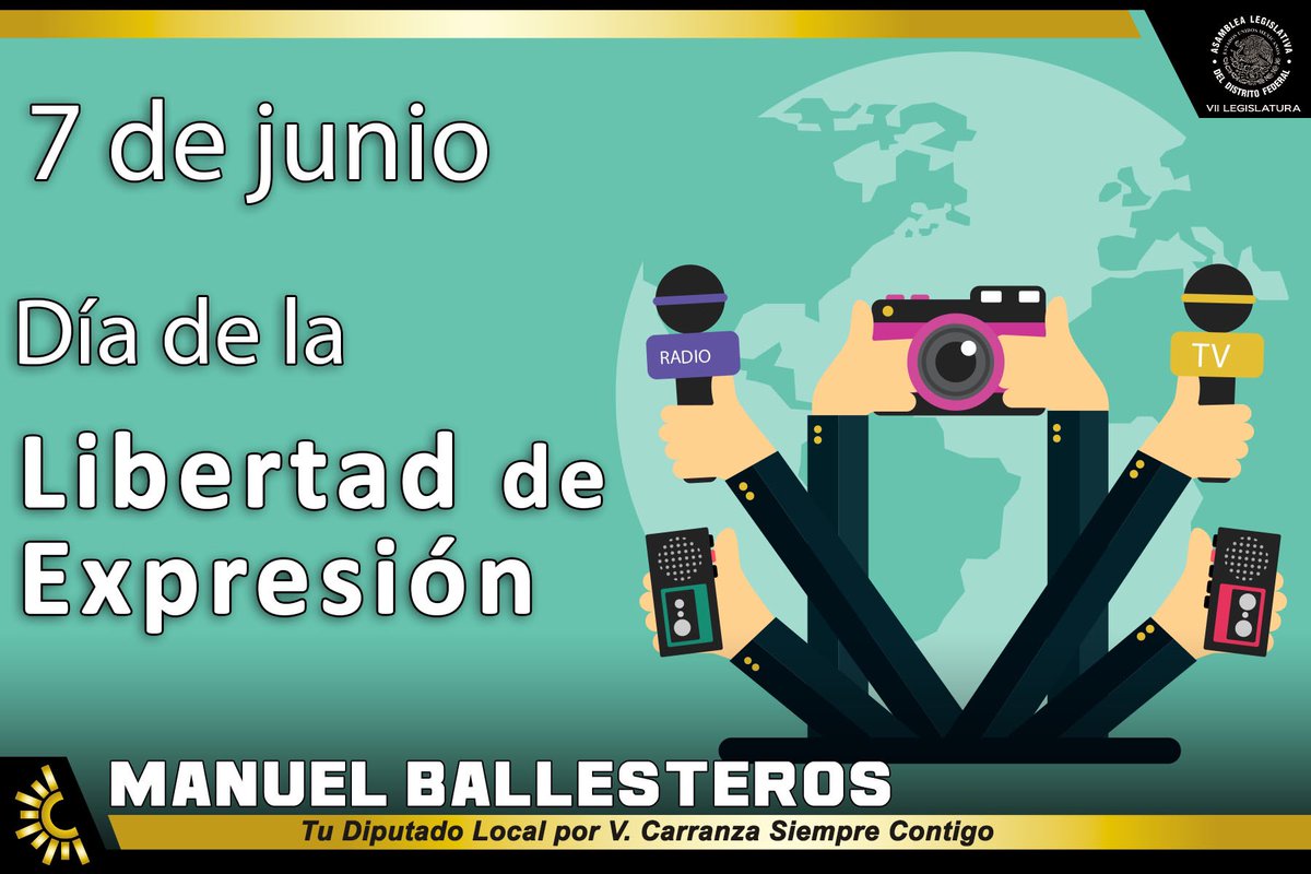 jmballesterosl's tweet image. Derecho de todos, pero fundamental para los periodistas, para ellos mi reconocimiento #DíaDeLaLibertadDeExpresión