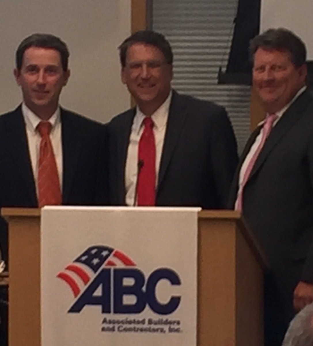 Honored to support <a href="/PatMcCroryNC/">Pat McCrory</a>.  Thank you for standing for <a href="/FreeMarketsWin/">FreeEnterprise</a> #construction <a href="/ABCNational/">ABC National</a>