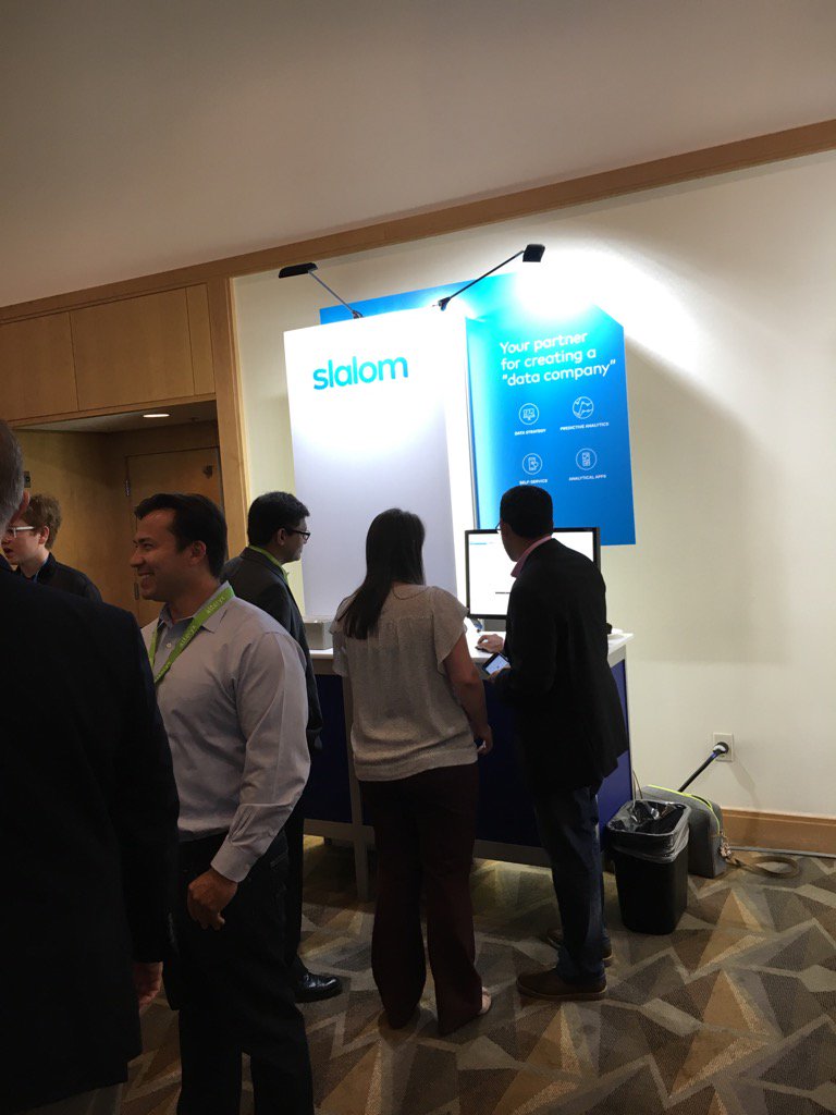scottsmith312's tweet photo. Great conversation right now at the @Slalom booth! #Inspire16 @alteryx @slalommpls https://t.co/0xLqHqMhno