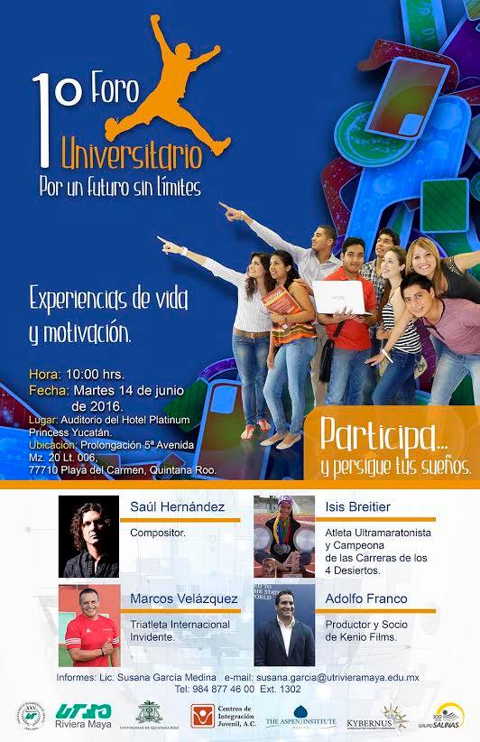 UT_RivieraMaya's tweet photo. #Entérate 1er Foro Universitario, Playa del Carmen @AspenMexico @uqroorm @UT_RivieraMaya @gruposalinas @cij_oficial https://t.co/BrNrIU0SBt