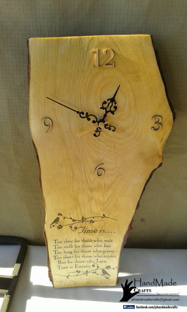 Hand_MadeCraft's tweet image. Our #handmade # wooden #clock. #time is