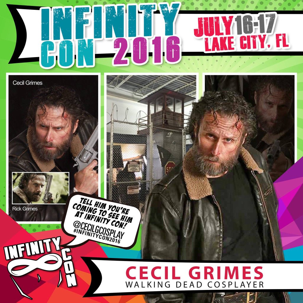 infinityconFL2's tweet photo. Winner of the nation-wide Rick Grimes look a like competition, @Cecil_Grimes, will be joining us at #InfinityCon16 https://t.co/9vBL6x62Sl