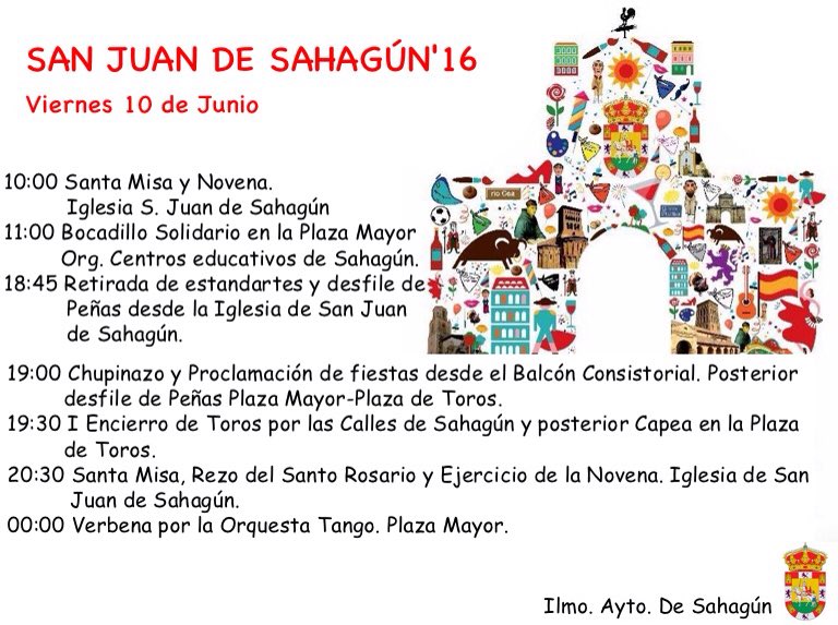 sahagunleon's tweet photo. FACUNDINOS! FACUNDINAS!
SAHAGÚN YA HUELE A FIESTAS, SAN JUAN DE SAHAGÚN SE ACERCA.... 
AQUI EL PROGRAMA'16! https://t.co/haL6Z7HHCT